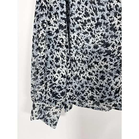 Vintage D’Allaird’s Splatter Print Sheer Blouse - Picture 7 of 10